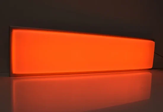 ClassicSignLED® 30x130cm - Hvid front/orange LED-lys