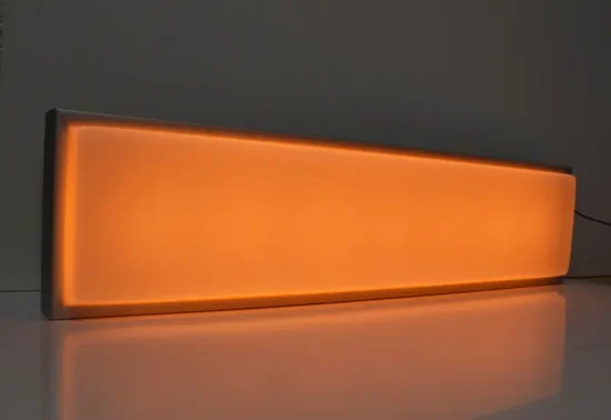 Gul slagfast og UV-bestandig frontplade i støbt akryl til ClassicSignLED lysskilt